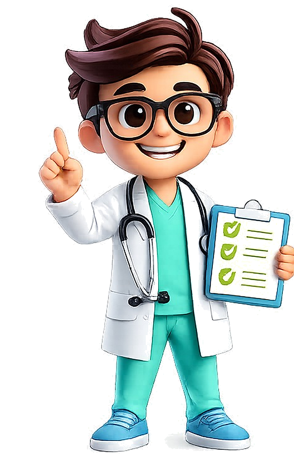 My Debt Doctor mascot holding a checklist